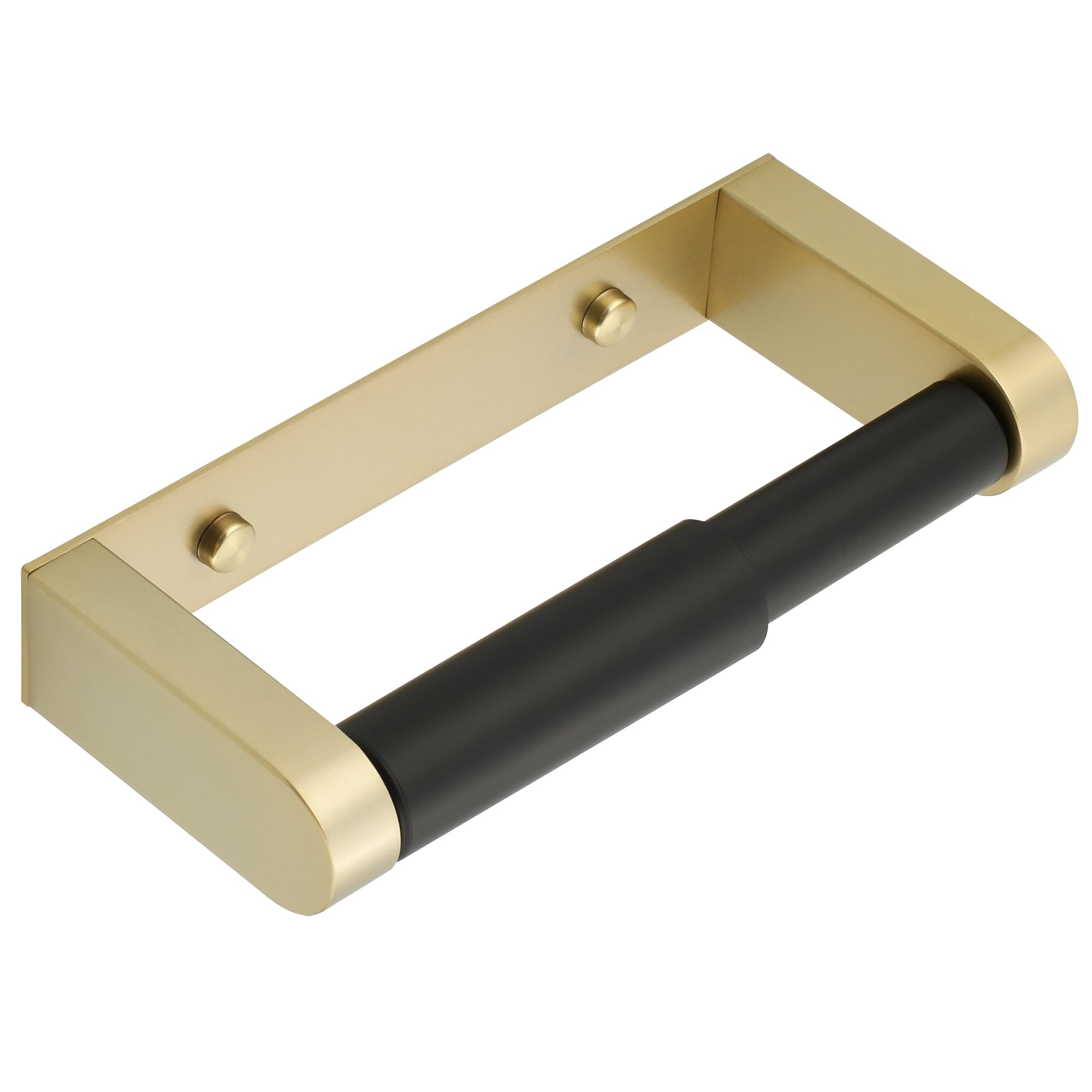 Alise Black Toilet Paper Holder with Shelf Wall Mount Adhesive or Drilling — Amazon image 12