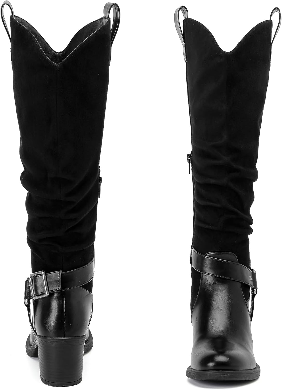 Knee High Boots for Women Chunky Heel Casual Comfort Pointed Toe Boot Womens Fashion Fall Winter Knee-High Boots. - Image 3