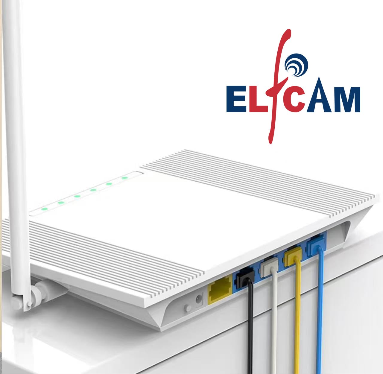 Elfcam® - 50m Cable Ethernet Slim Cat8 Ultra Delgado 32AWG SFTP 40Gbps/2000MHz, Cable LAN/WAN con Conectores RJ45, Negro Redondo