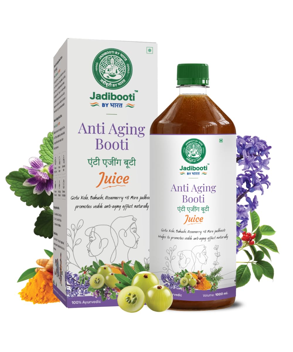 Anti Aging Booti from Jadibooti By भारत - Your Trusted Anti Aging - Skin Care Solution | 100% Ayurvedic with Gotu Kola, Bakuchi, Rosemerry and 8 More | 100% Effective, 1Liter Pack.-image-36
