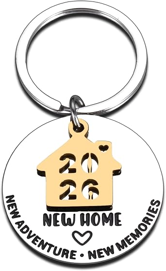 ACCOLIAMBER House Warming Gifts Closing Gifts for Home Buyers First Time Home Buyers Gift 2026 House Keychain Housewarming Gift for Women New Home Keychain for First Apartment New House New Homeowner