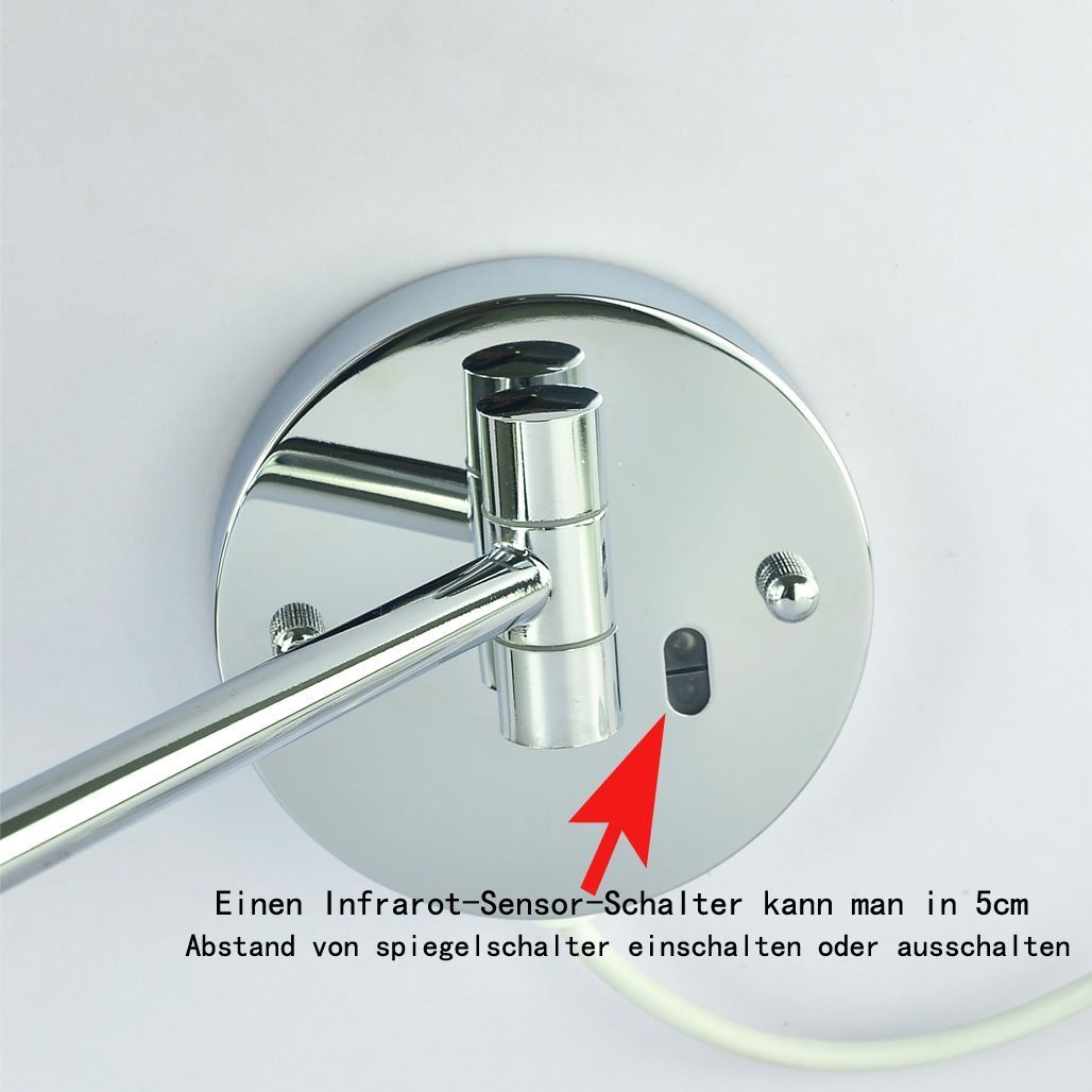 Loywe LED Beleuchtet wunderschöne Kosmetikspiegel 1+10Fach (3cm extra dick) hochwertig LWW58-10