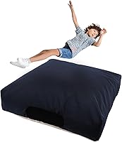 Matini Sensory Crash Pad 36x36" for Kids & Adults - Waterproof Non-Slip Foam Block Crash Mat, Gymnastics Landing Pad for Play & Therapy (Dark Navy)