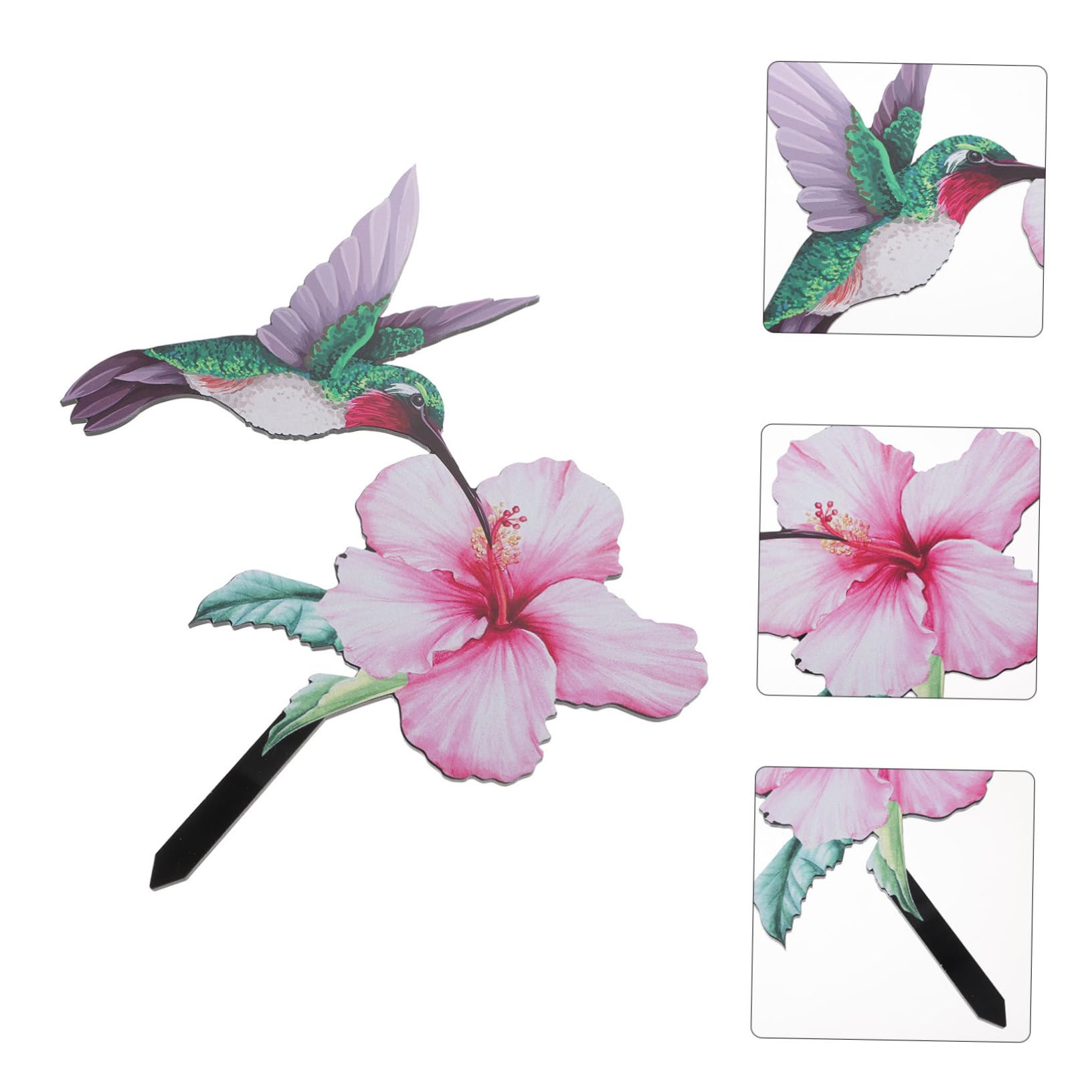 YARNOW 4pièces Piquet De Jardin Décoratif avec Design De Fleurs Et pour Aménagement Extérieur Ornement De Cour pour Terrasse Et Jardin
