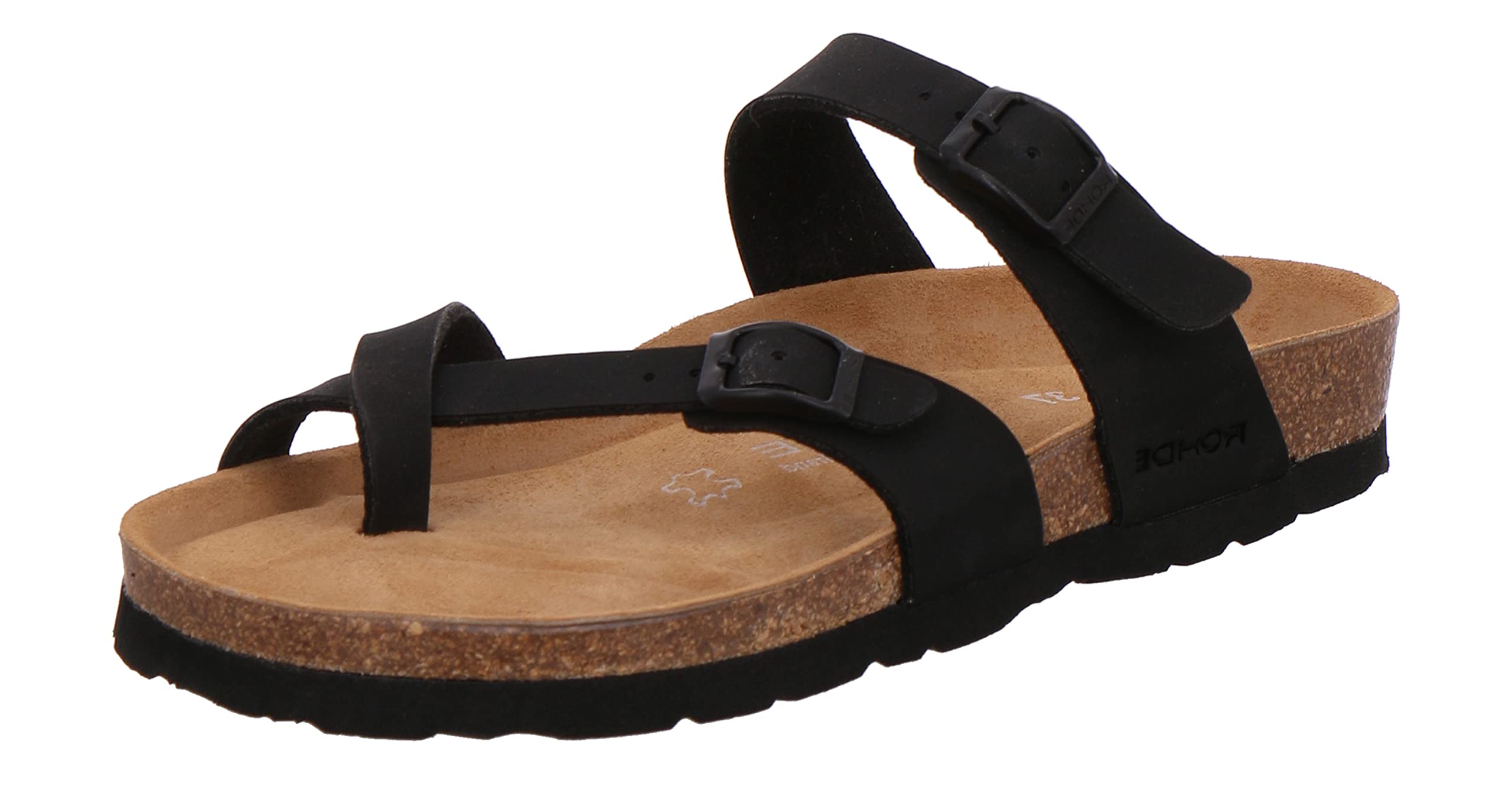 Rohde Alba 5594 Women's Toe Separator Mules, Black, 2.5 UK