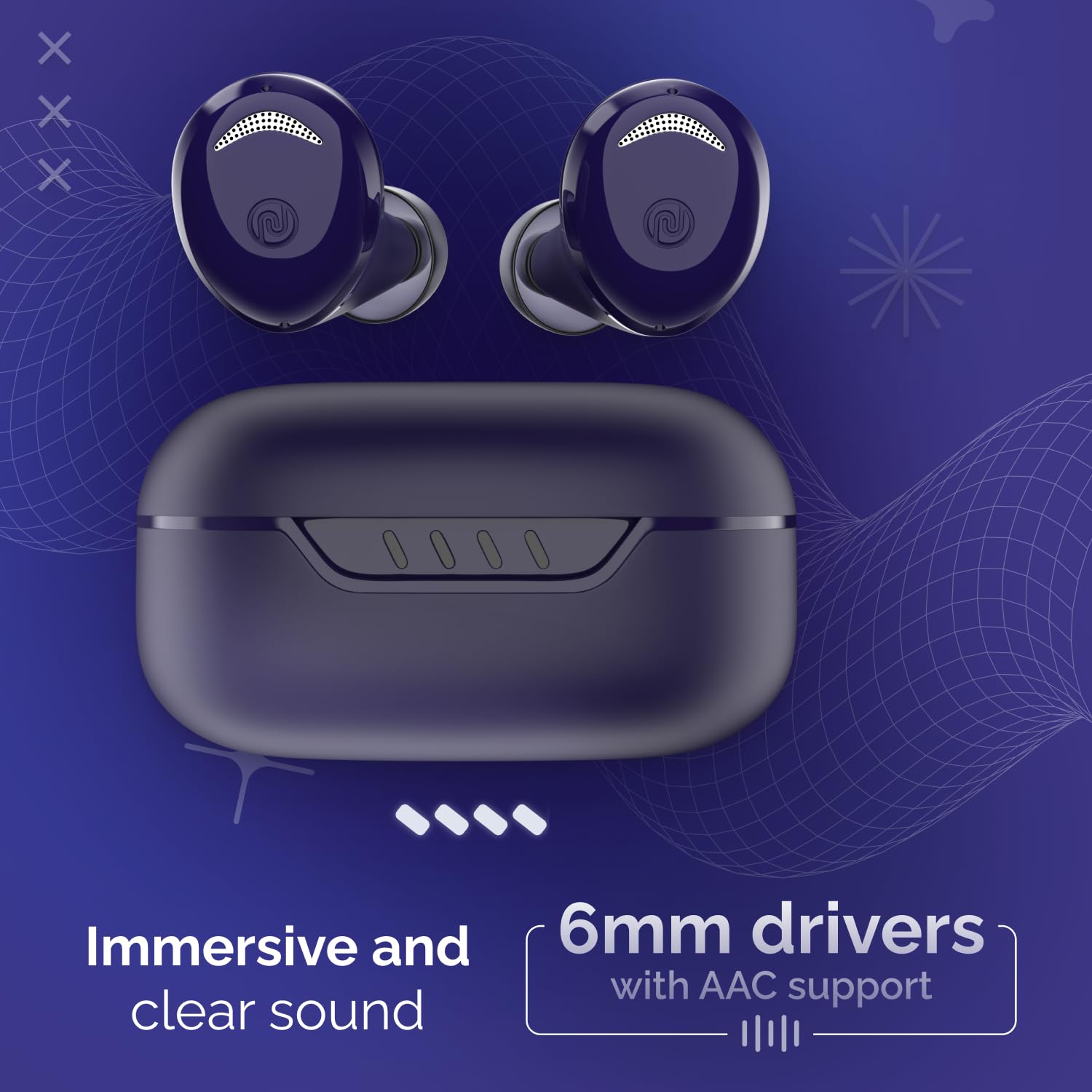 Noise Buds Trance in-Ear Truly Wireless Earbuds with 45H of Playtime, Low Latency(up to 40 ms), Instacharge(10 min=200 min), BT v5.3(Space Blue) — Amazon image 7