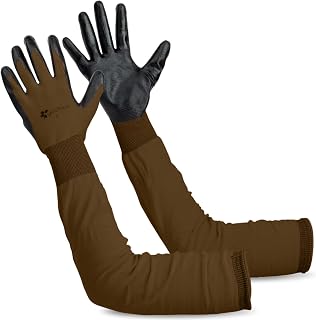 Gastody™ Guantes de jardinería de manga larga para hombre y mujer, talla S, guantes de jardinería con puño largo, guantes de jardinería multiusos, resistentes, para interior y exterior, a prueba de