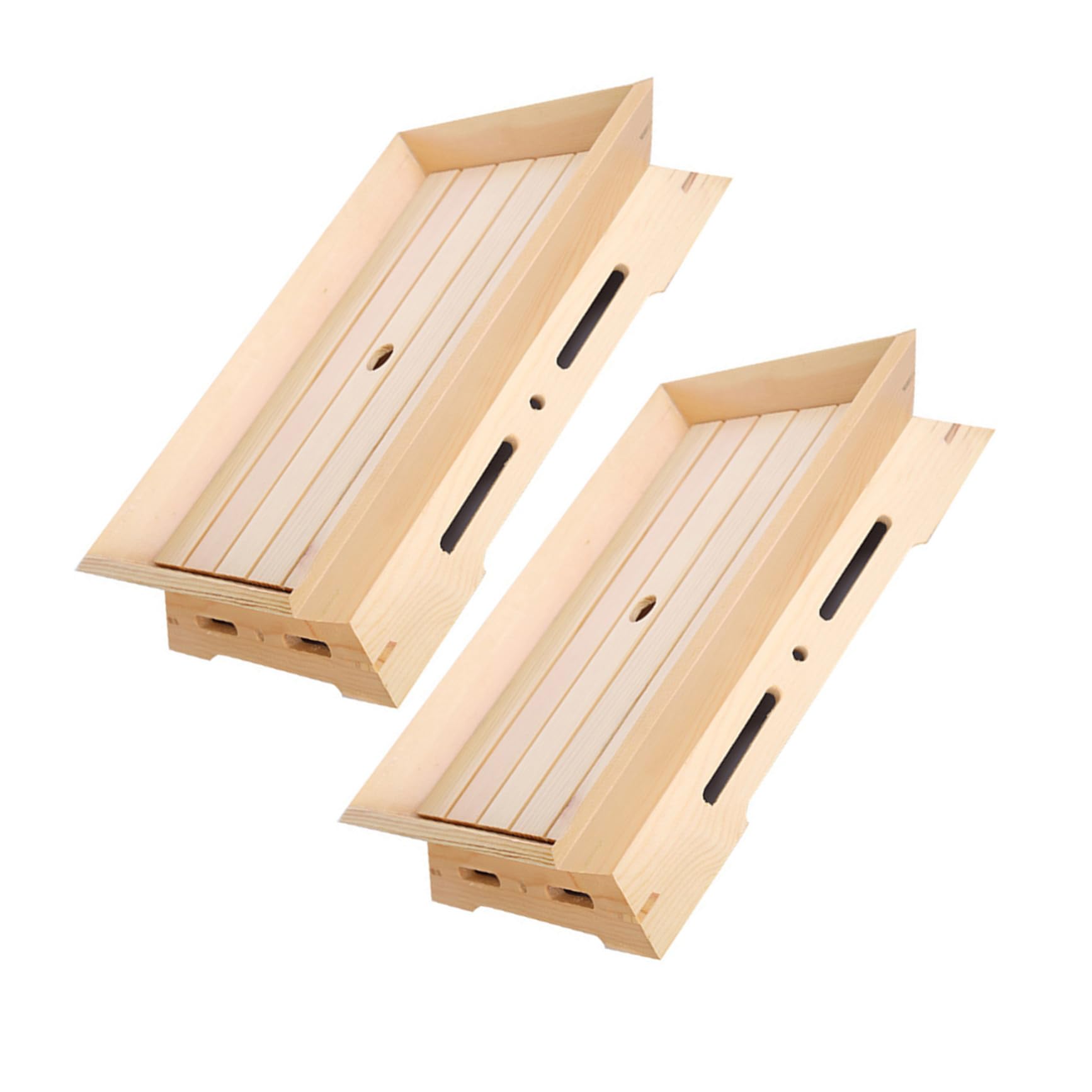 2 Piezas Platos de Sushi de Madera Estilo Japonés Bandejas para Sashimi Platos para Aperitivos y Mariscos Elegantes para Servir Casa o Restaurante