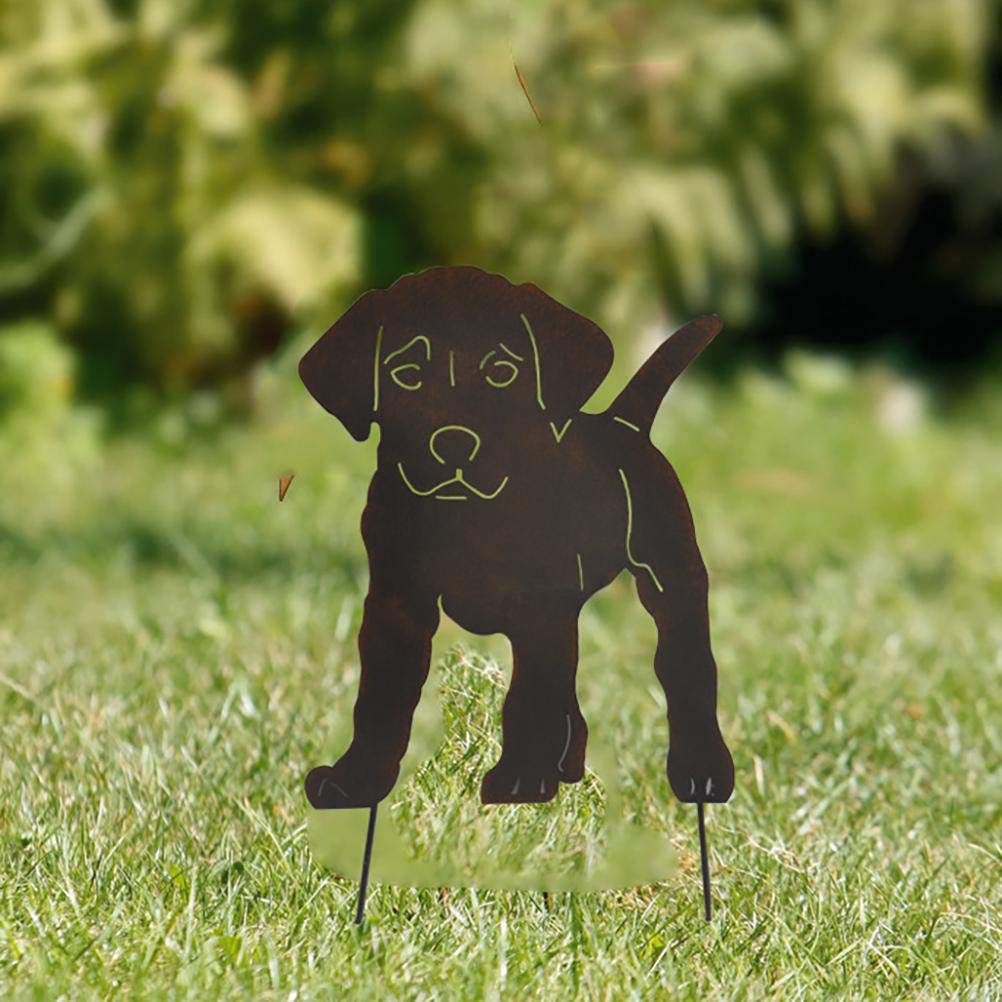 Enkomy Outdoor Garden Decor, Metal Garden Dog Statue Poles Animal Silhouette for Garden Home Decor - Image 4