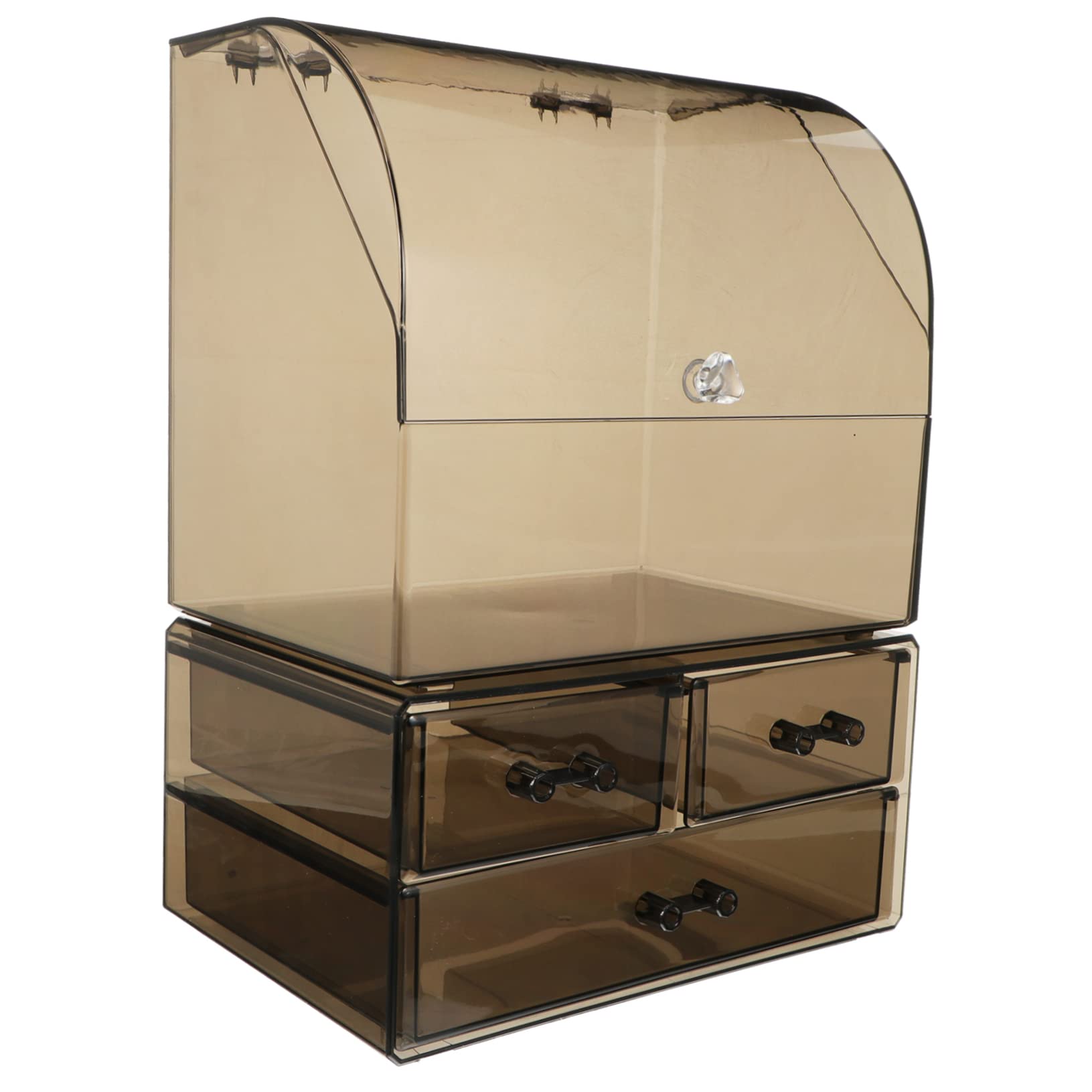 balacoo Box Cosmetic Storage Box All in One Musinex Cosmetic Organizer Case Black Dresser Jewelry Tray Cosmetic Container Lipstick Case Desktop Dressing Table Turntable Rack Acrylic