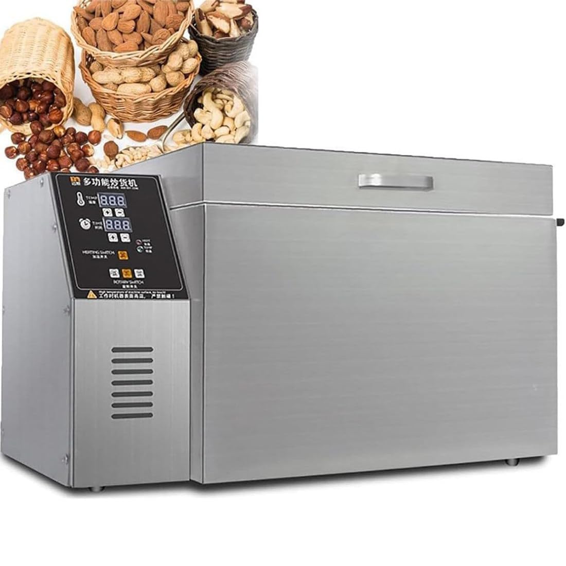 DPDZSW 1800W/2400w Coffee Roaster -Stainless Steel Electric Roasting Machine for Nuts,Electric Heating Roasting Machine with Timer/Controllable Thermostat, Stir-Fried Whole Grains Type10