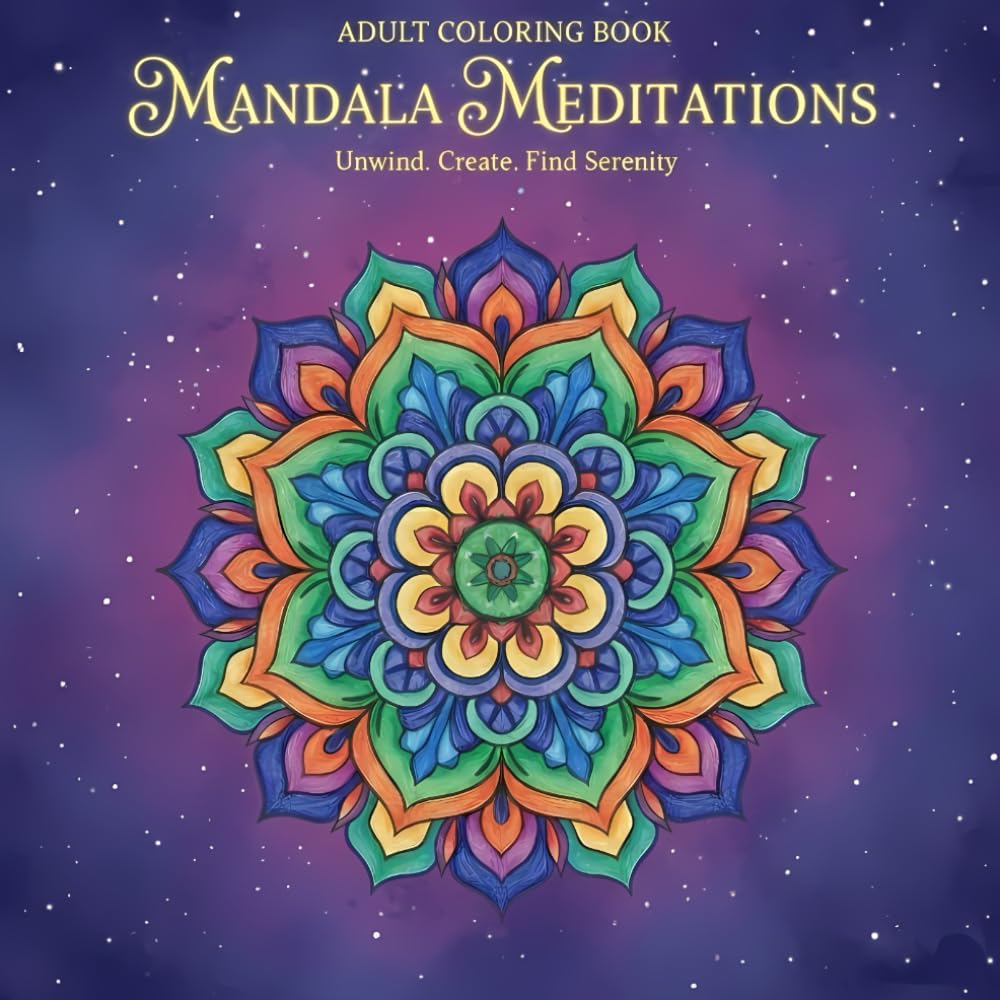 Mandala Meditations: Perfectly Balanced Complexity Adult Coloring Book for Inner Peace and Calm: Intricate yet Accessible for Maximum Focus
