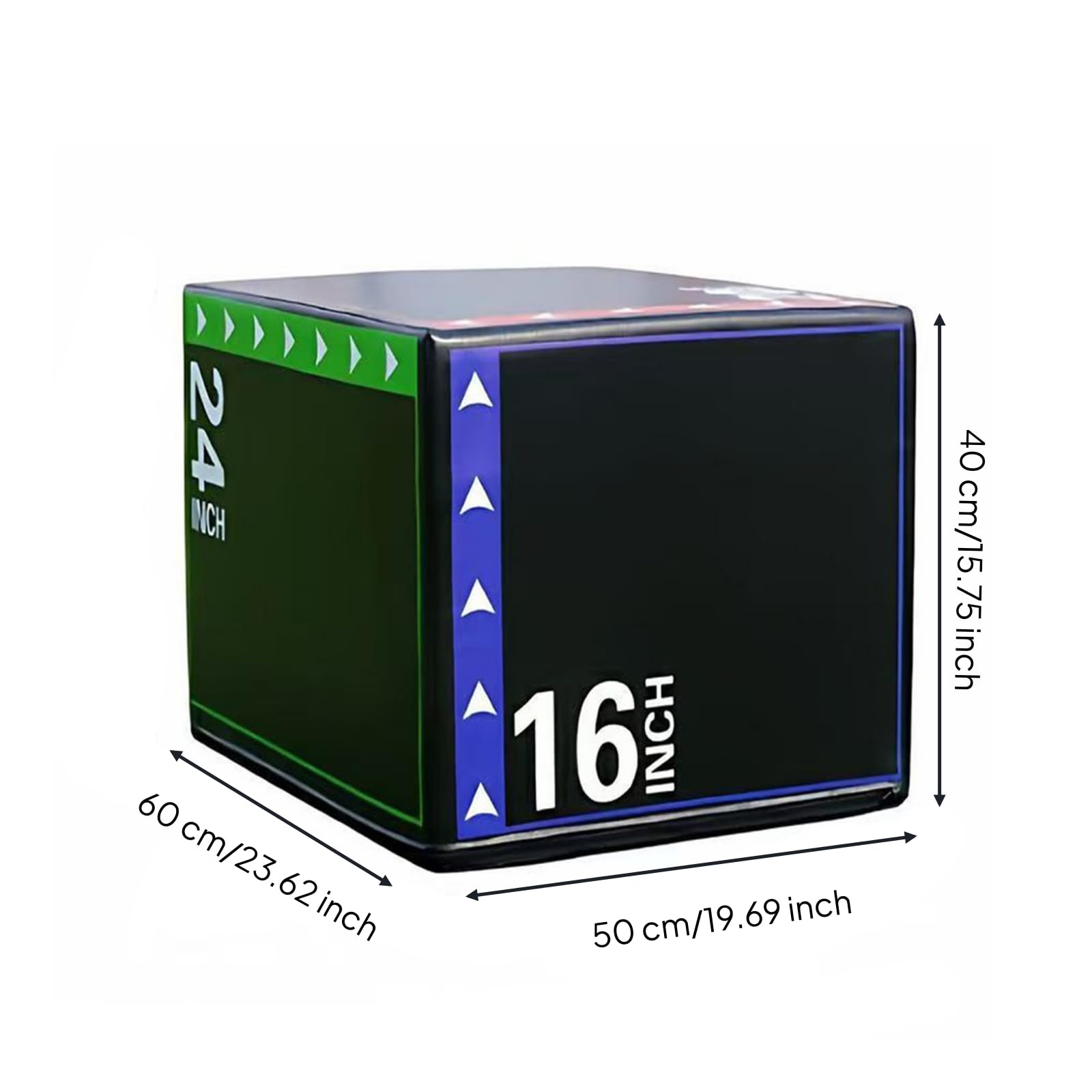 Children Fitness Jump Cub Box Pliometria Cubo Allenamento Plyo Box Equilibrio Salto Ginnastica con Rivestimento Pvc Imbottito Assorbi Urti Facile da