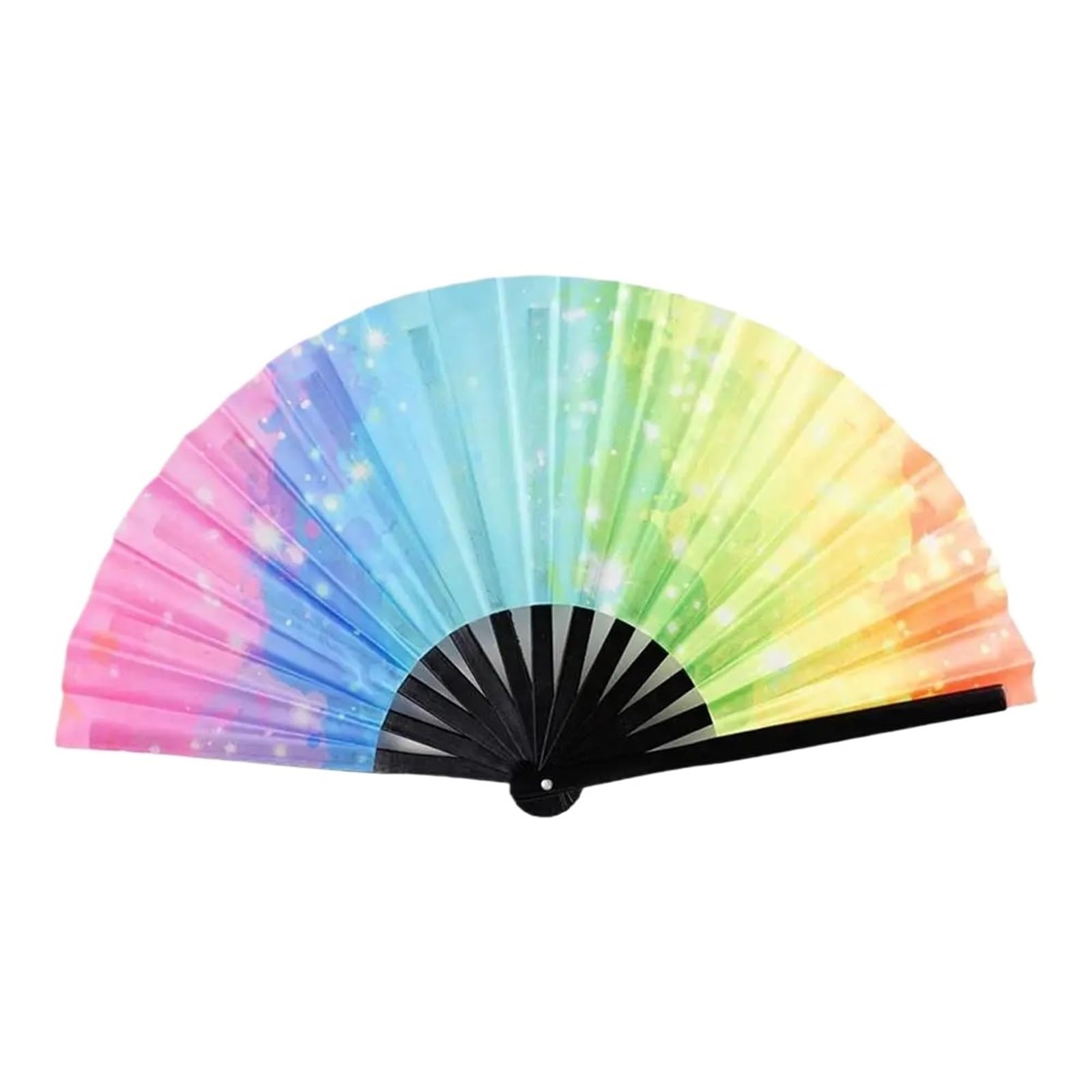 Dcuipg Color3 Large Folding Hand Rave Fan For Party