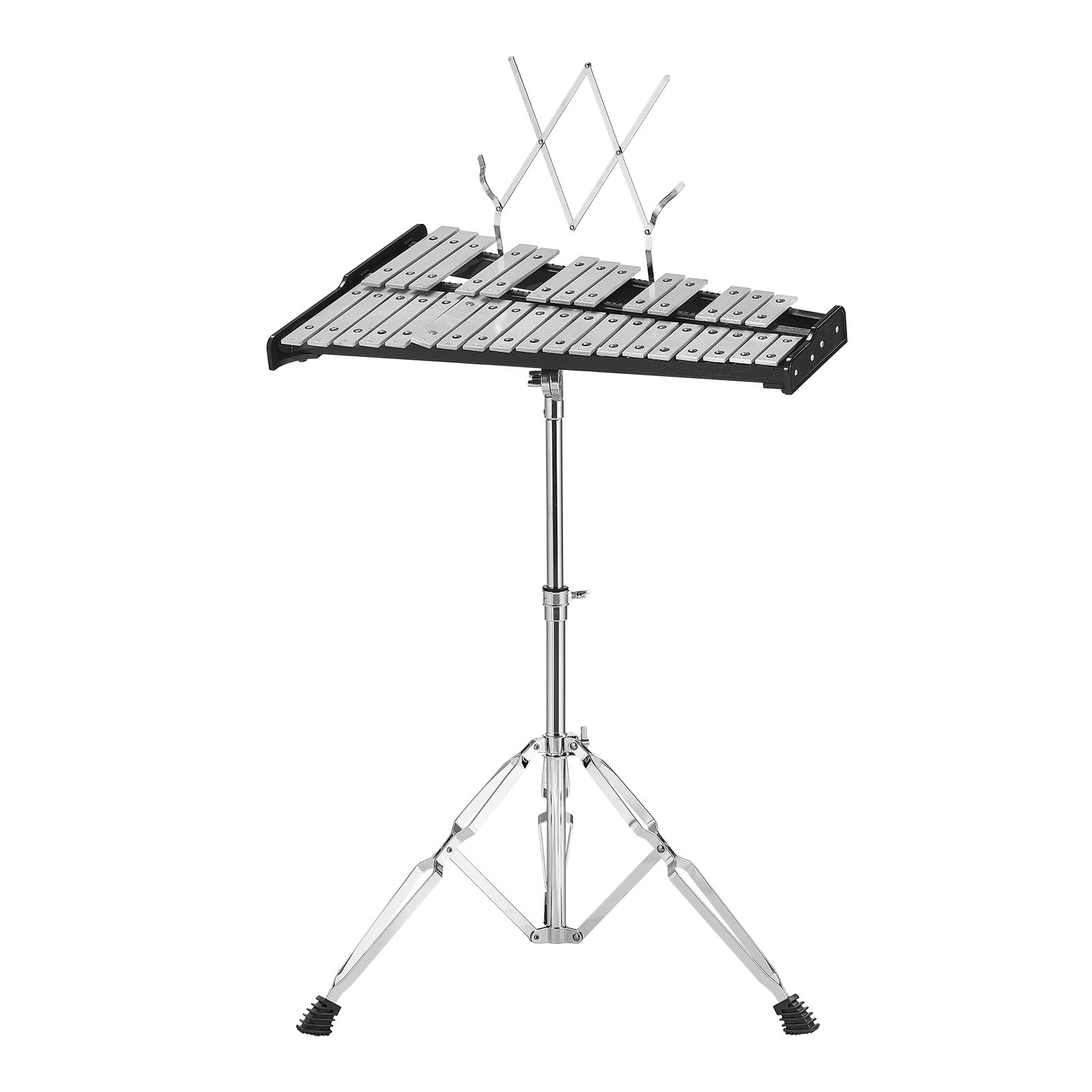 VEVOR Zestaw do ksylofonu Glockenspiel z 32 notatkami, profesjonalny instrument perkusyjny z młotkami, pałeczkami, regulowanym wspornikiem, torbą do przenoszenia, zestaw instrumentów edukacyjnych dla