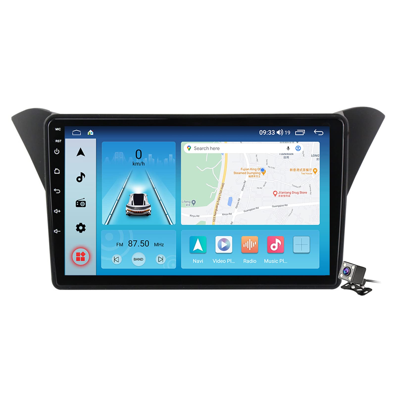 Android 11 9 inch Bluetooth Car Stereo Apple Carplay for Hyundai Rohens Coupe 2012 Head Unit 2 Din Car FM AM Radio Support Android Auto GPS Navigation Hands free Calling