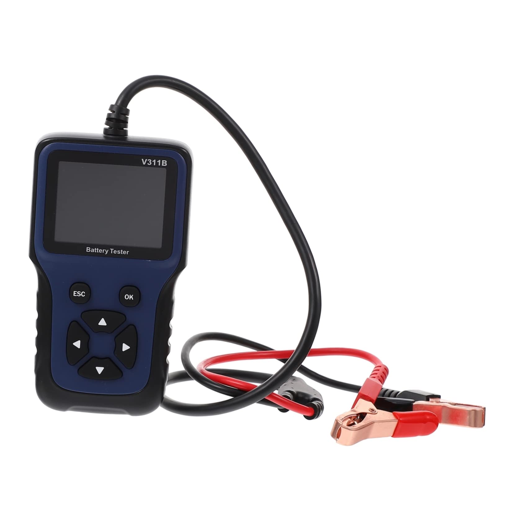 Comprobador de Batería de Coche 12 V de Plástico Pantalla | 9 Idiomas Seleccionables, Peso Ligero, Uso en Suministro de Coche, Analizador de Batería Automotriz