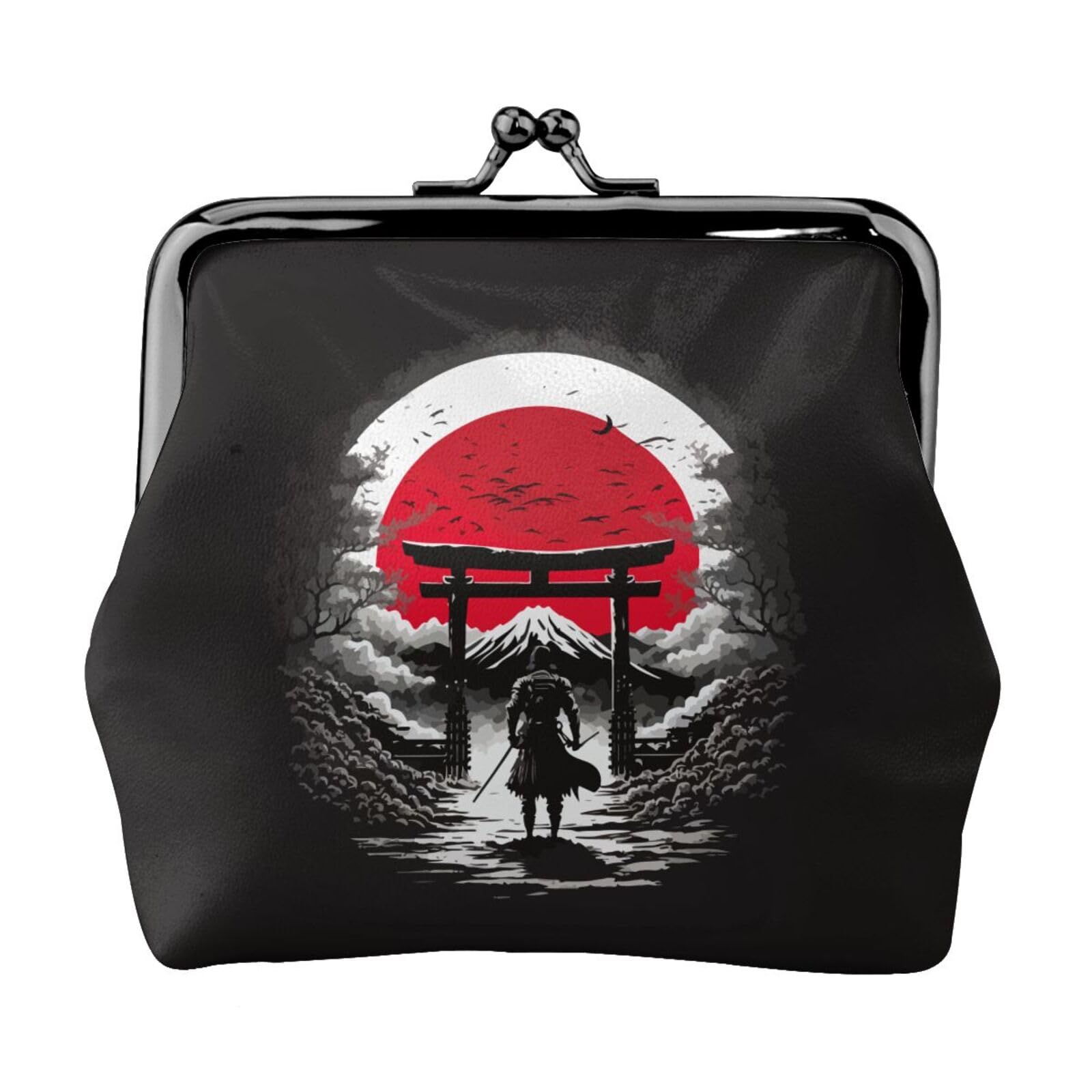 Amazon.co.jp: がま口財布 日本 武士 月光 小銭入れ 親子がま口財布 財布 ミニ財布 コインケース がまぐち がま口ポーチ おしゃれ  カード収納 化粧ポーチ 小物入れ お札入れ Puレザー 大容量 プレゼント : ファッション