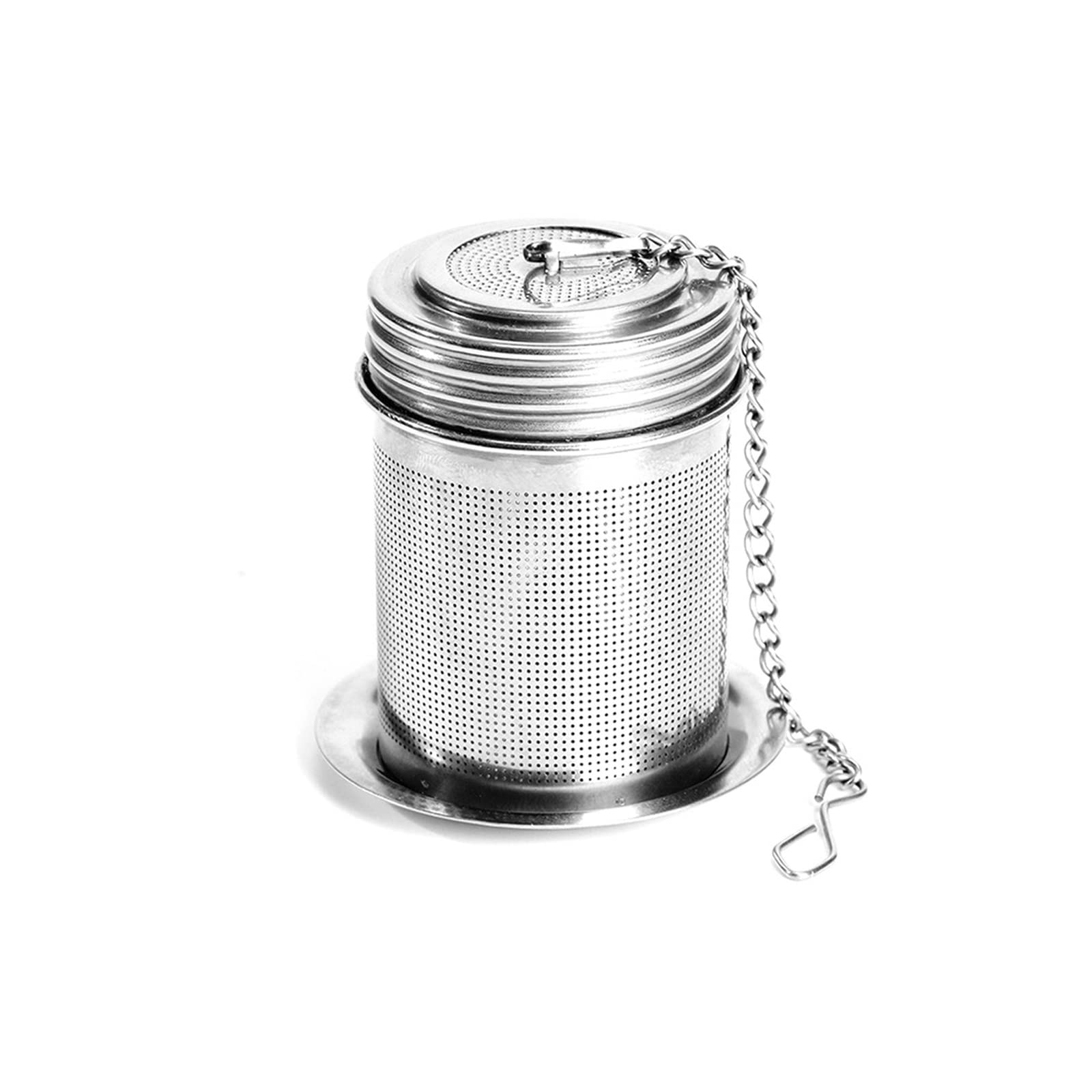 Colino da tè in 5 misure, resistente, riutilizzabile, in acciaio inox, con palline per erba, tè, spezie, teiera con serratura, infusore per spezie, cucina