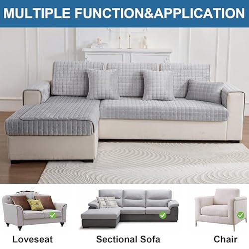 Topchances TP1111222231 Sofa Cover Sectional Couch Covers,Anti-Slipthick Couch Sofa Cushion Velvet Sofa Plush Sofa Cover Armrest Backrest Cover thumb #5