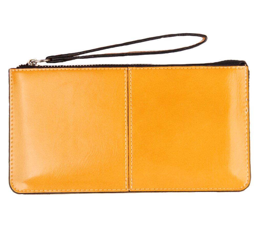 iToolai Women's Solid Color PU Leather Wristlet Clutches Purse Wallet Credit ID Cards Holder