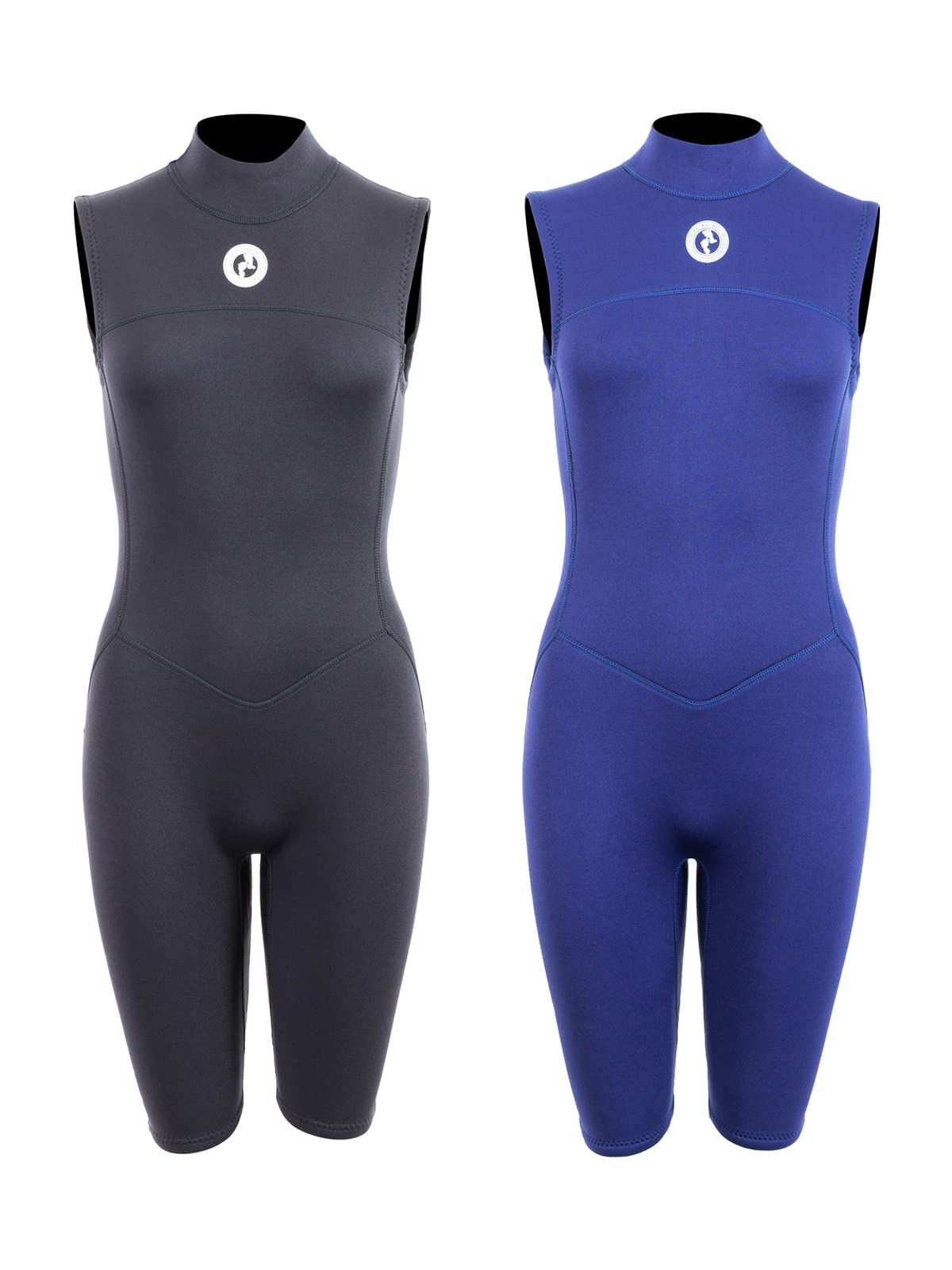 Two Bare Feet Women’s Thunderclap 2.5mm Sleeveless Shorty Wetsuit – Ladies Summer Neoprene Wetsuit for Swimming, Surfing, Paddleboarding, Open Water & Watersports (X-Large, Black)