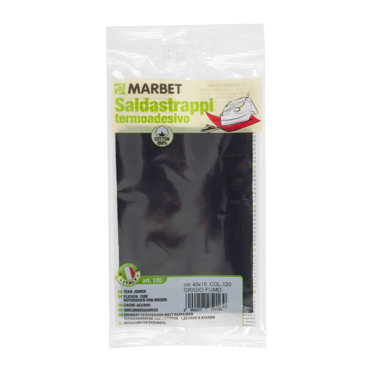Salvastrappi Termoadesivo Marbet - Cotone 40x15 Cm, Colore Blu Chiaro, Per Rammendo - Foto 12