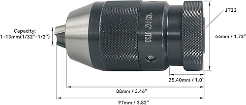Miniatura 2 de HFS (R) 12" Portabrocas sin llave autoapriete con montaje JT33