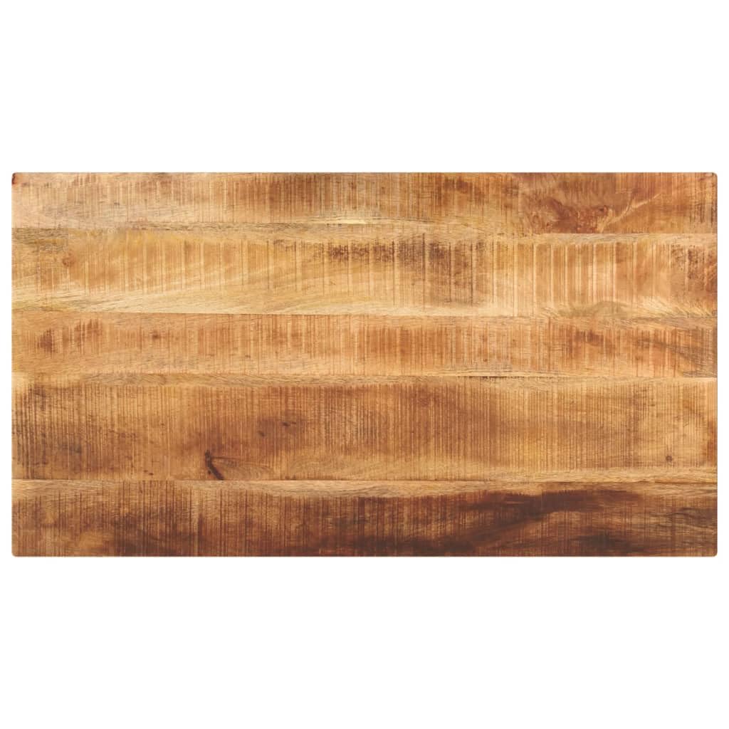 Blat stołu 120 x 50 x 2,5 cm, prostokątny, szorstkie drewno mango, stabilny blat biurka do domu i biura, uniwersalna płyta zamienna, rustykalny design