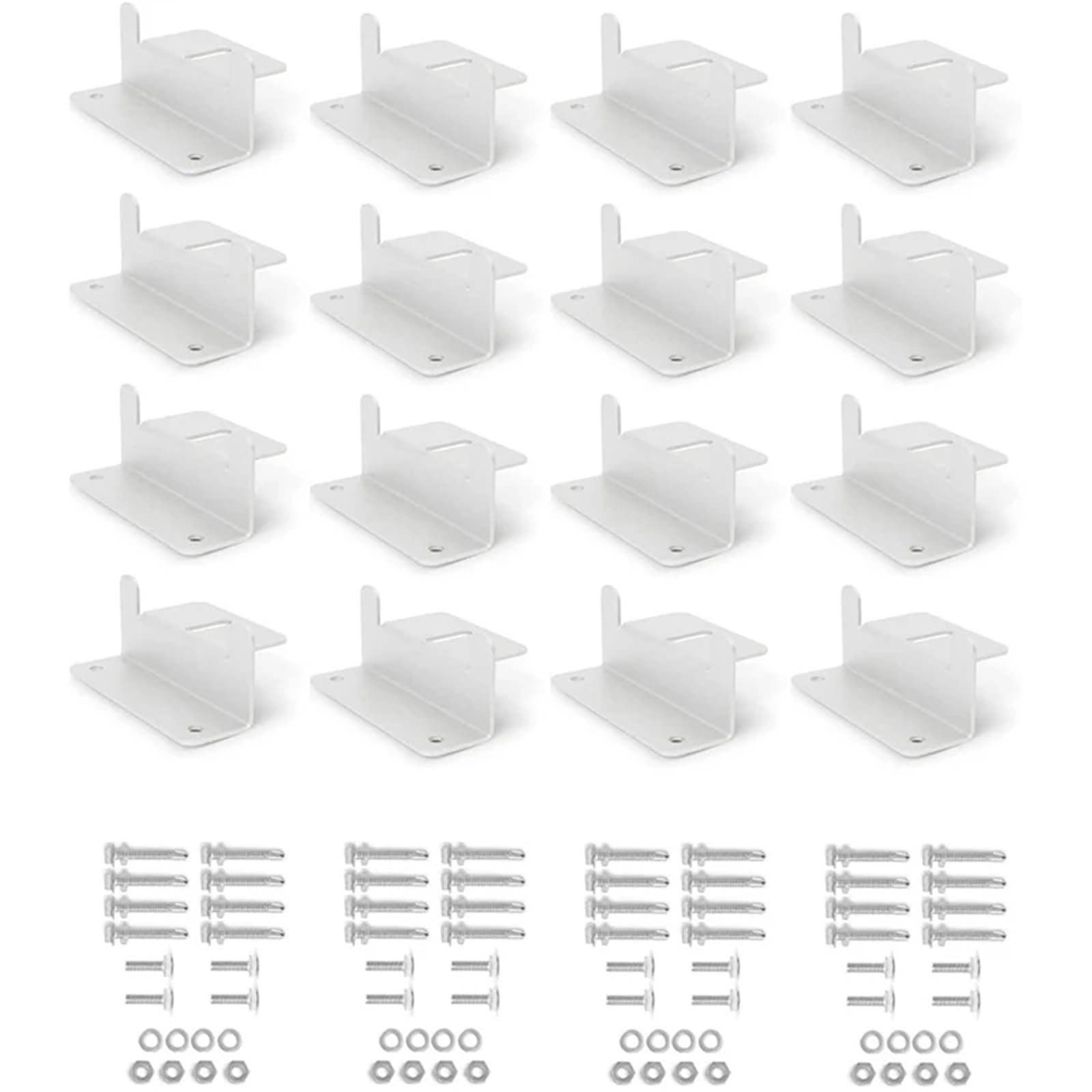 Staffa di montaggio per pannello solare, 16 pezzi, staffe di montaggio per pannelli solari, accessori per l'installazione del sistema con dadi e bulloni per camper, barche