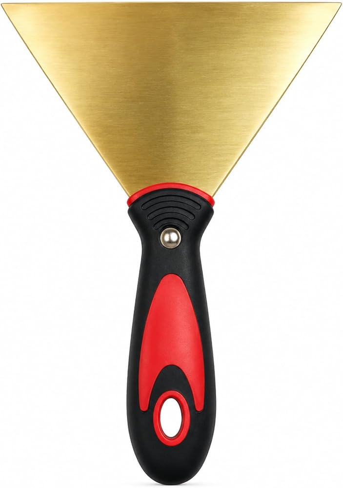 6 in Brass Scraper Non-sparking Brass Putty Knife Spackle Tool for Drywall — 사진 1