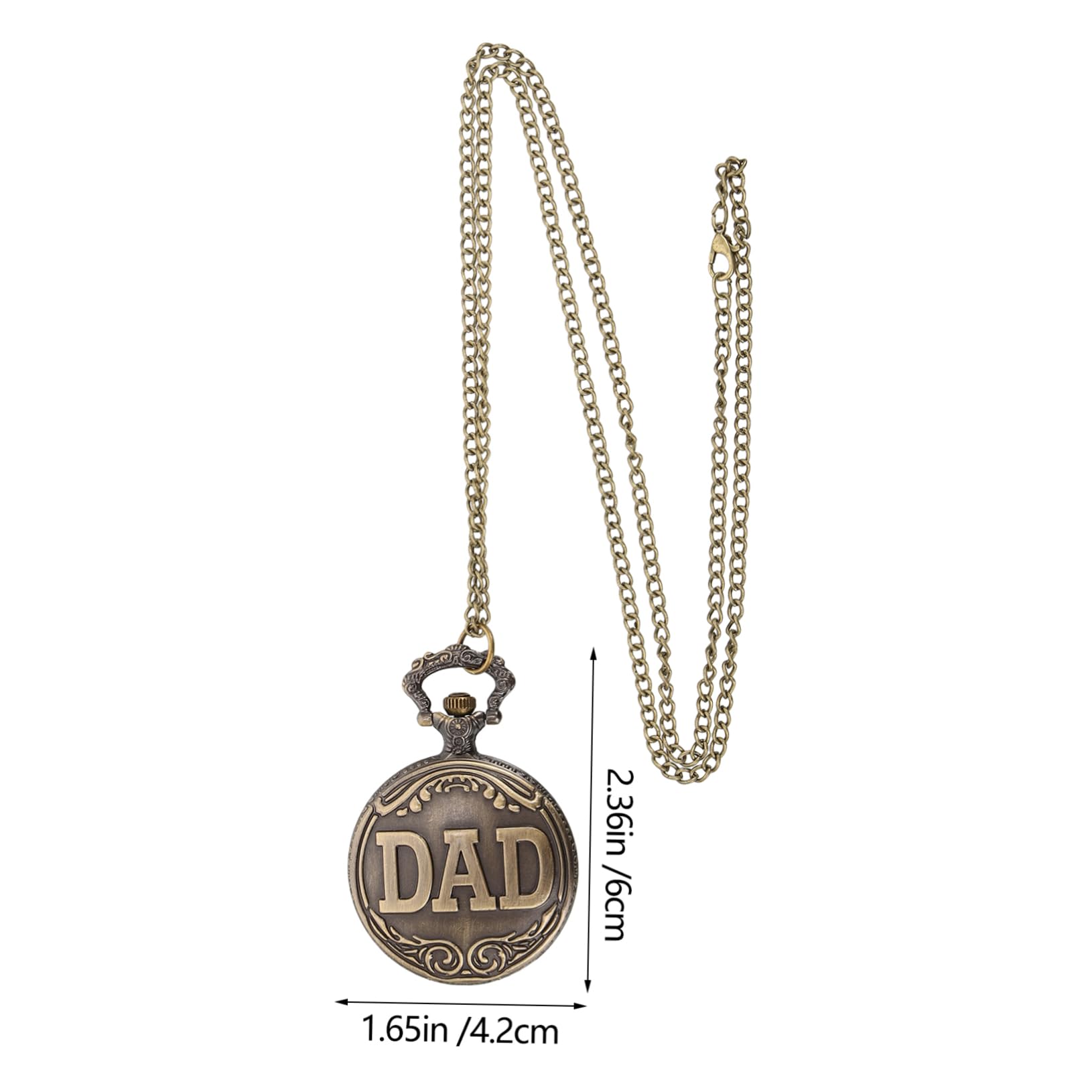 4piezas Reloj De Bolsillo Vintage Unisex Retro para Padres Accesorio Elegante y Atemporal para Día del Padre Diseño Duradero y Atractivo