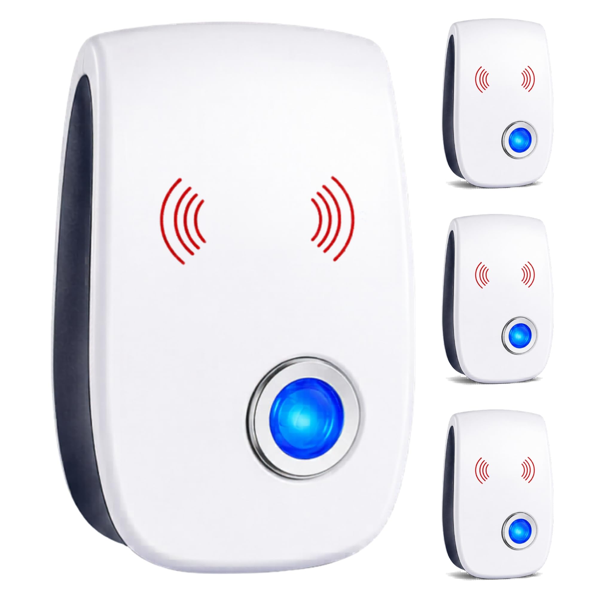Ultrasonic Pest Repeller Plug In (4 Pack) – Indoor Electronic Insect & Rodent Deterrent – Chemical Free Pest Control Device for Home & Office