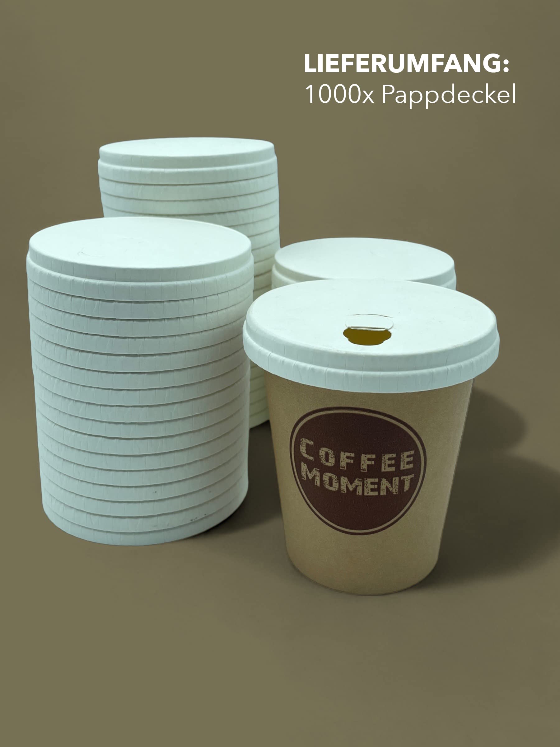 CLEARFEE Premium 1000 coperchi di cartone per tazze da caffè da 200 ml da 0,2 l 8 oz con coperchio in carta, sostenibili