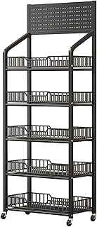 Candy Racks Display for Convenience Store, Large Floor Supermarket Snack Organizer Carts for Chip Bag/ Beverages/ Breads, Potato Chip food Storage Holder ( Color : White , Size : 50x27cm/19.7x10.6in )