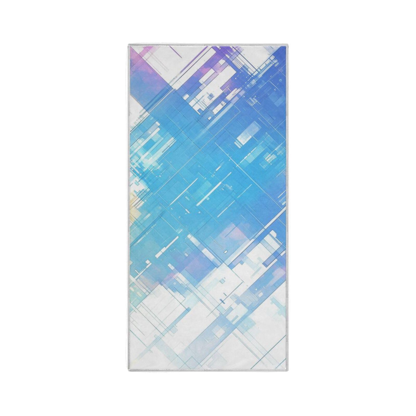 Yoogain Tie-dye Style Blue Yoga Hand Towels Microfiber Bathroom Towel Quick Dry Facial washcloths for Women White Towels Gym Sports Hand Towel 30