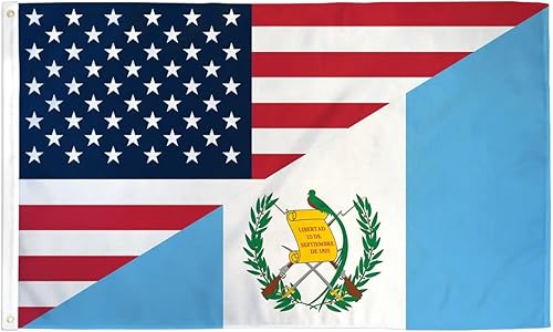 Bandera combinada de Estados UnidosGuatemala de 3 x 5 pies de poliéster