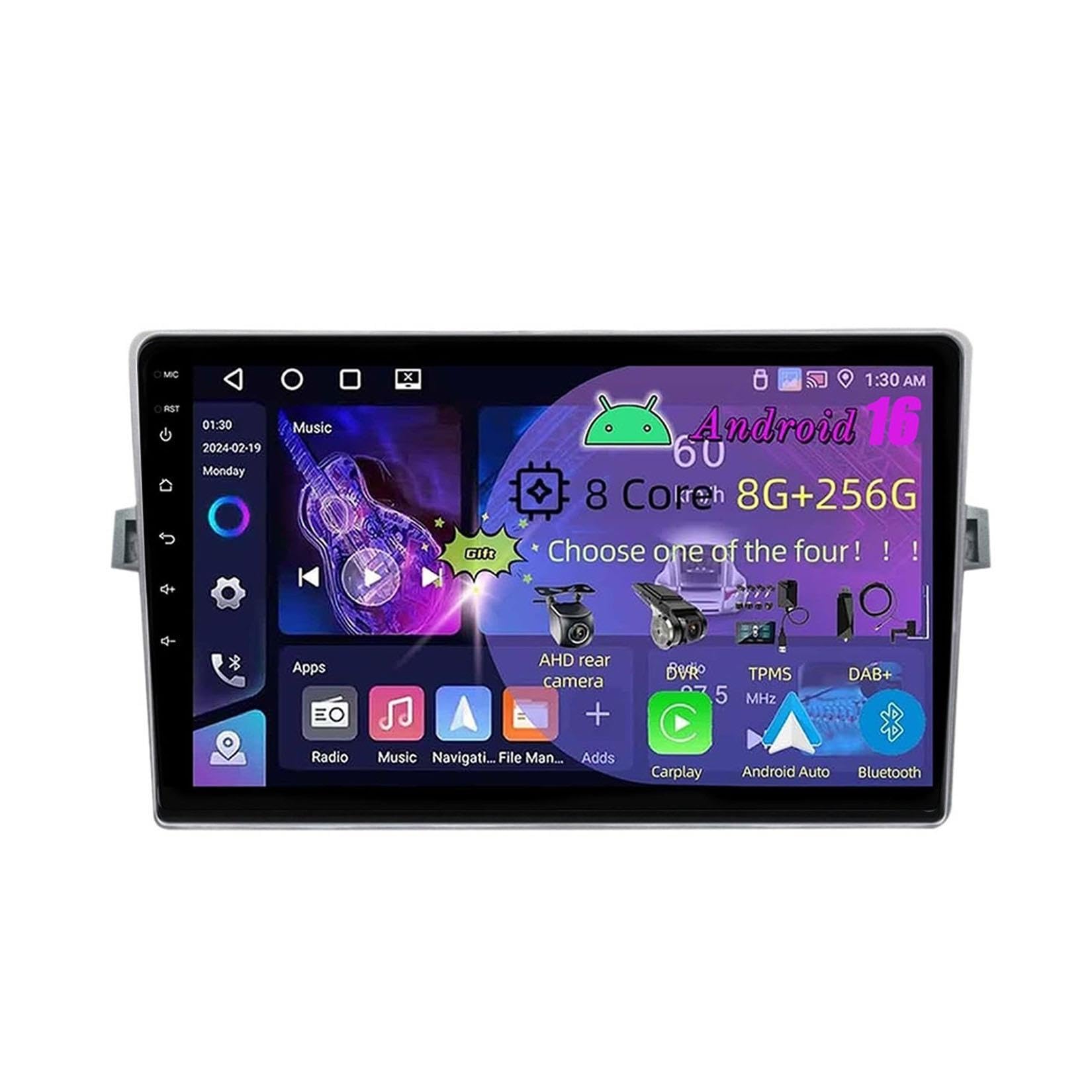 9 Pulgadas Android 16 Radio de Coche para Toyota Verso R20 2009-2018