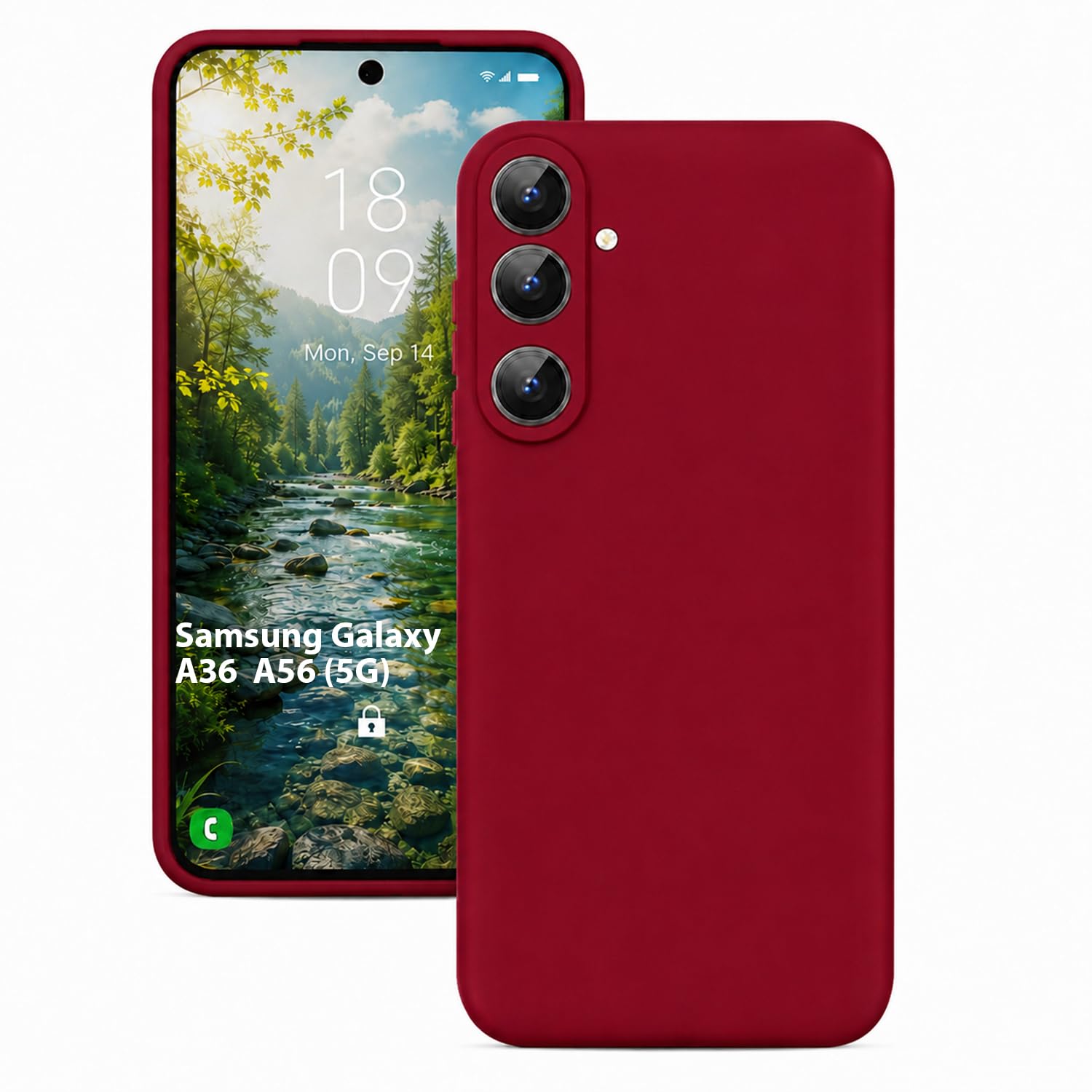 Samsung Galaxy A36/A56 Silicone Case - Shockproof & Soft Touch -1 Samsung Galaxy A36/A56 Silicone Case - Shockproof & Soft Touch -1