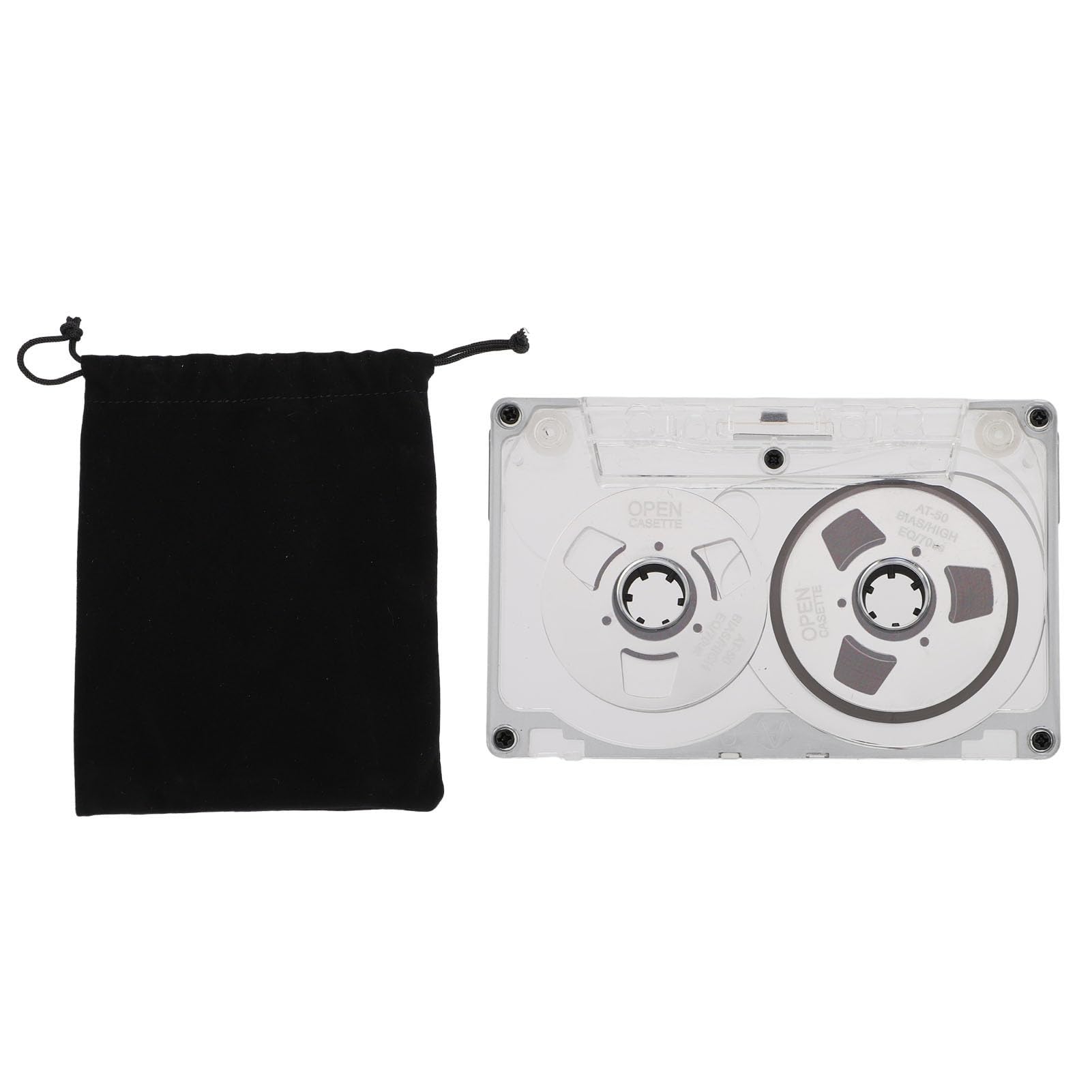 Cinta de Casete de Sonido en de Carrete a Carrete, Cinta de Grabación de Música de Bricolaje de 55 Minutos, Carcasa de Aleación de Aluminio con Ruedas Chapadas (Marco de