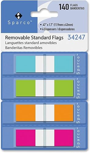 Sparco 34247 Banderas de página emergentes, pequeñas, 12 pulgada, 140fgPK, AST