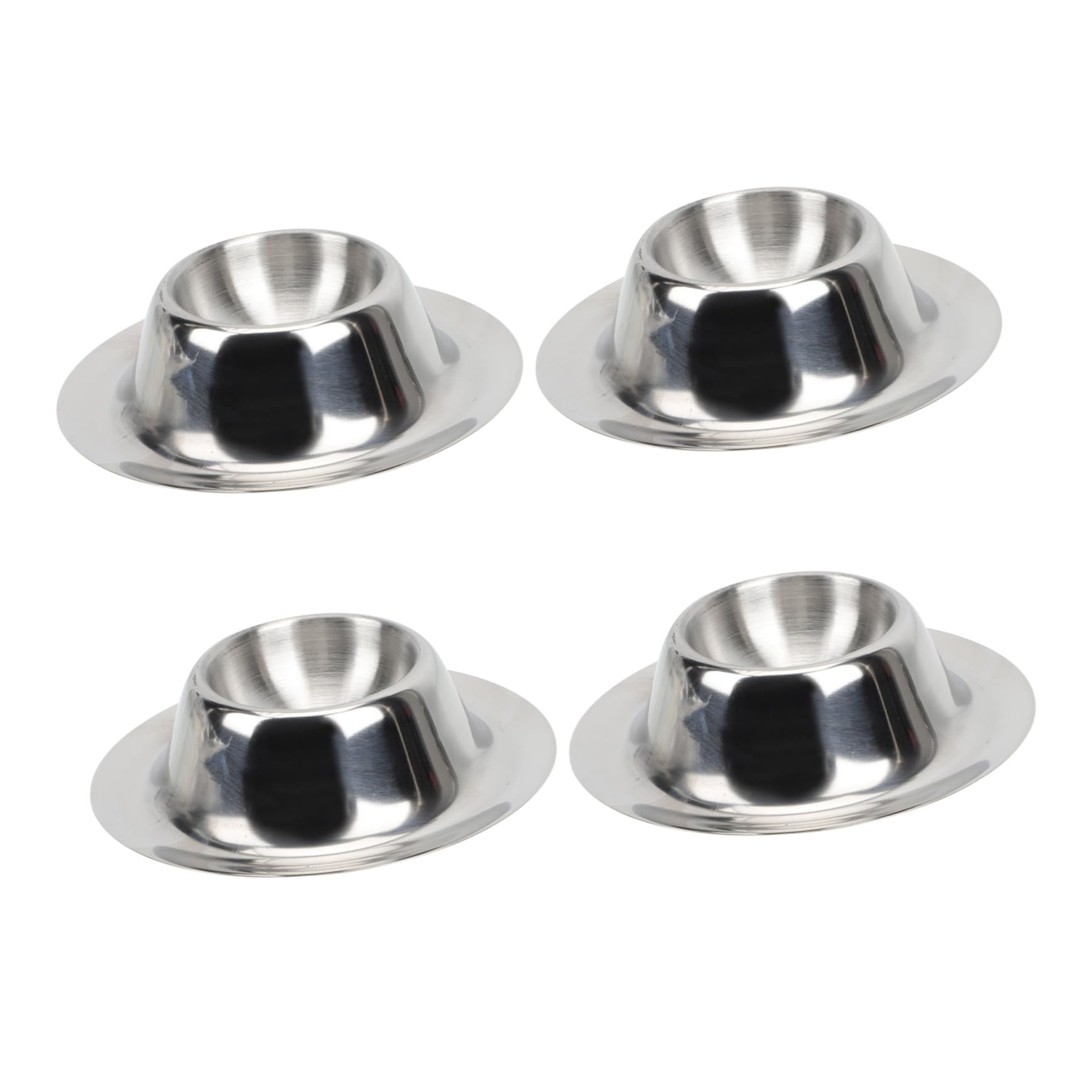 Ciieeo 4pcs Egg Trays Countertop Egg Holder Dispenser Stainless Steel Cups for Kitchen