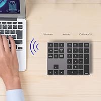 Vista 5 de Bloc numérico BT - Teclado numérico de 34 teclas, HUB TypeC USB 3.0, compatible con 2 interfaces USB 3.0 para computadora portátil, sistema