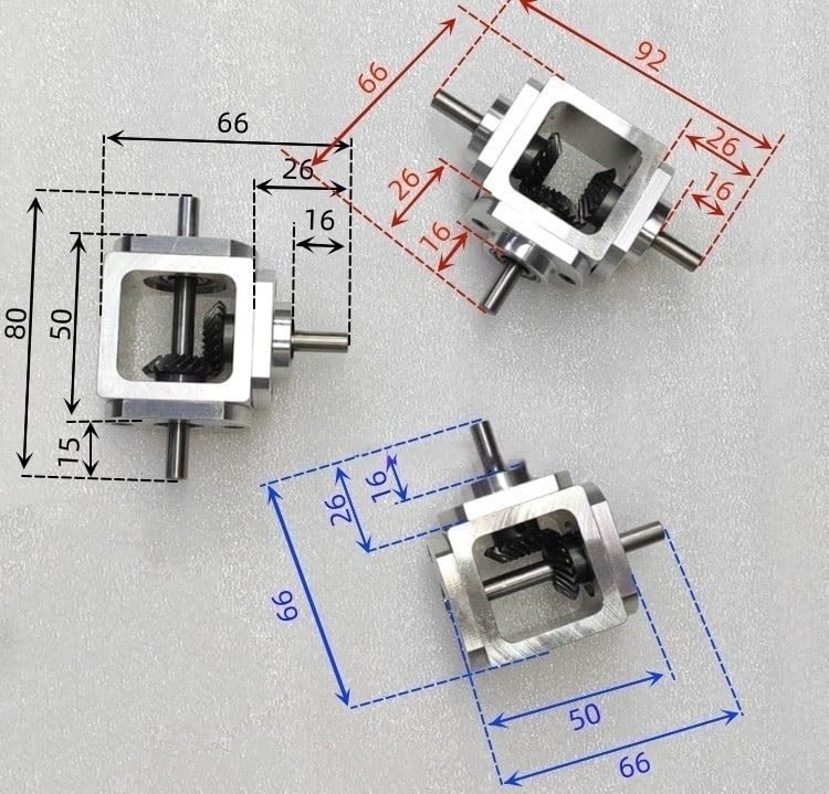 Angle Steering 1pcs Small Cross Steering Gearbox 6mm Dual Output Shaft 1:1 Ratio 1 Module 20 Teeth Spiral Bevel Gear Reverse Gearbox Driving Change