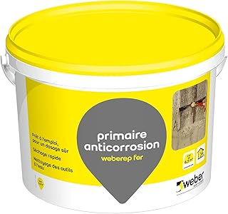 Primaire anti-corrosion des armatures 2kg, prêt à l’emploi,Weberep fer, WEBER