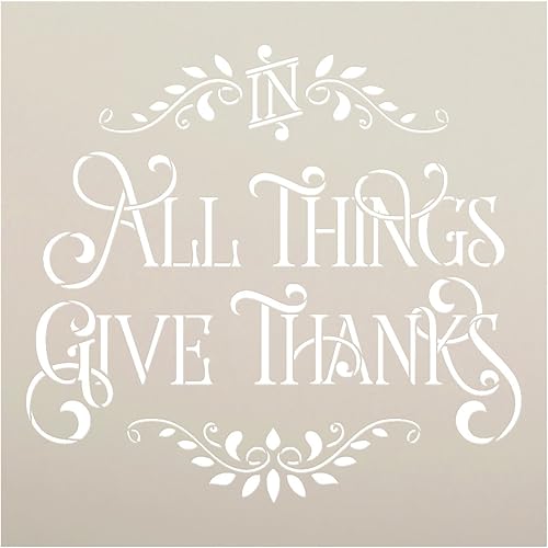 StudioR12 - Plantilla reutilizable de Mylar  Letreros de madera de pintura  Decoración rústica del hogar  DIY Laurel corona de inspiración de fe disponible en Yaxa El Salvador