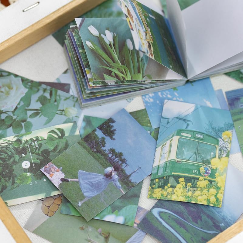 Miniatura 3 de Calcomanías para kit de álbumes de recortes, cuadros verdes, papel estético, diario, agenda, diario, suministros decorativos, 50 unidadespaquete