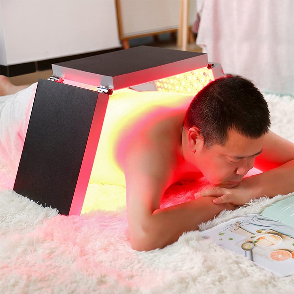 Lámpara de Terapia de Luz Roja con Control Remoto,Rojo 660nm e Infrarrojo Cercano 850nm,Terapia de Luz LED de Cuerpo Completo,para la Piel,Alivio del Dolor,Antienvejecimiento,135W