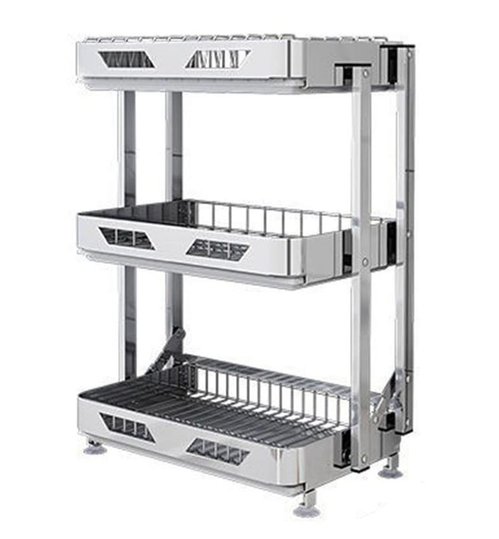 Tyuhduyur Wall-Mounted Dish Rack, Kitchen Storage, Large Capacity And Space-Saving, Storage Rack, Suitable For Kitchen