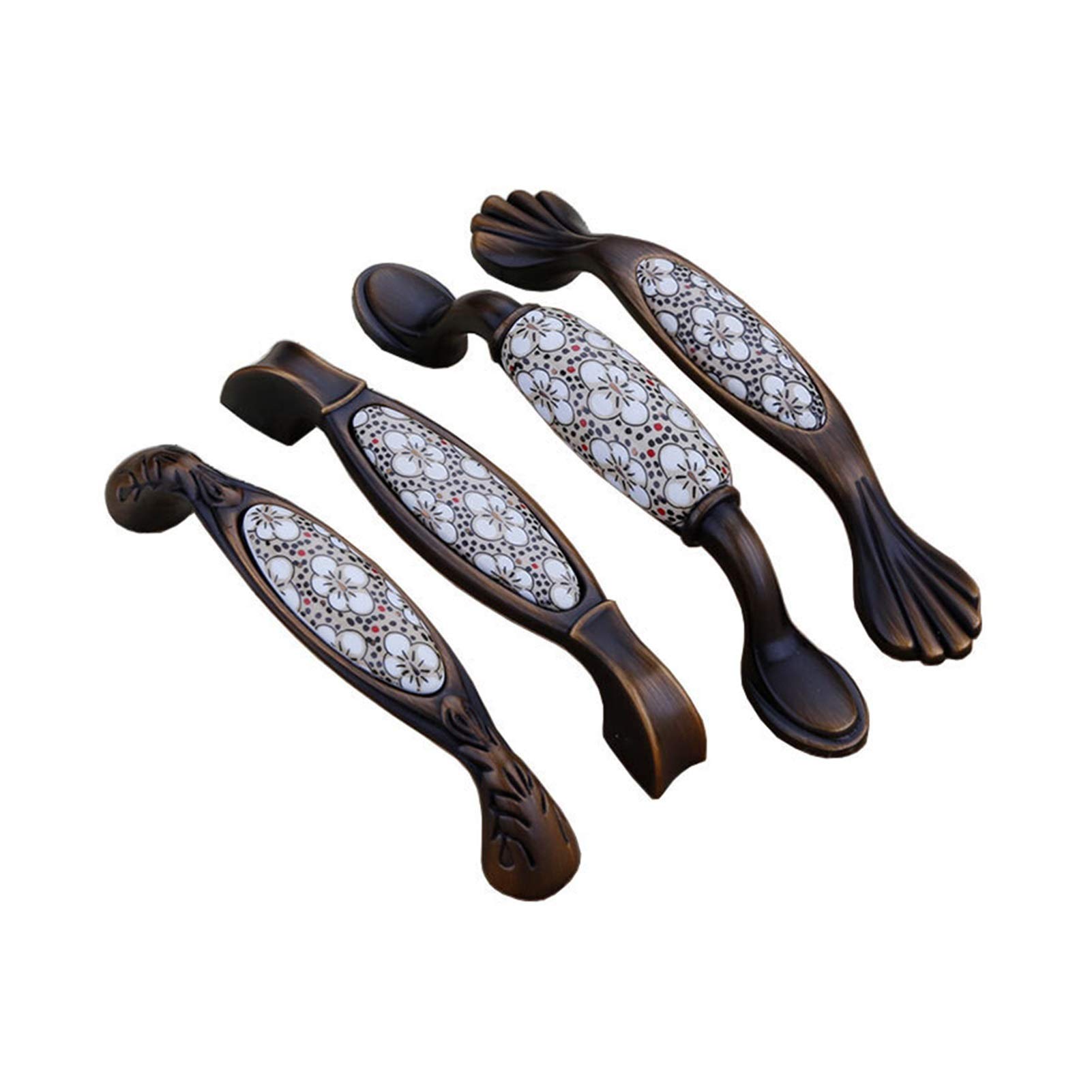 NHAWMEBNZ Antique Cabinet Drawer Handles Zinc Alloy Kitchen Drawer Knobs Furniture Pulls for Cupboard(6175 96mm)